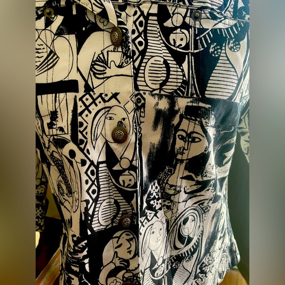 Vintage Picasso Cubism Abstract Art Jacket Size XL - Picture 11 of 13